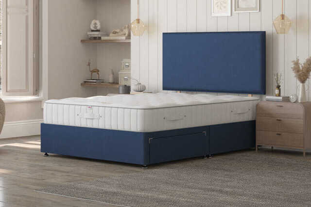 Millbrook Regent Wool Ortho Mattress + Premium Divan Bed, Mink, 4 Drawer, Single
