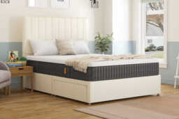 Emma� Original Pro Mattress + Premium Divan Bed, Silver, No Drawer, Single