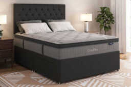 Coolflex� Hybrid ICE Mattress + Premium Divan Bed, Silver, 4 Drawer, Small Double