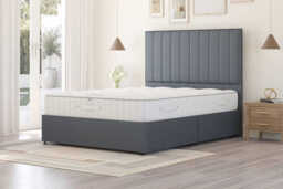 Millbrook Baroness Natural Wool Mattress + Premium Divan Bed, Teal, 2 Drawer, Single