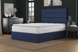 Millbrook Sovereign Natural Pillow Top Mattress + Premium Divan Bed, Mink, No Drawer, Super King