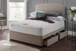 Rest Assured Minerva 2000 Pocket Silk Mattress + Premium Divan Bed, Cream, 2 Drawer, Single