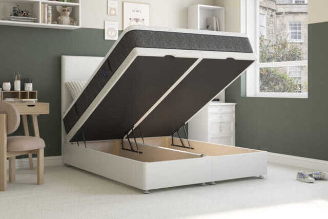 Emma� Original Lite Mattress + Ottoman Divan Bed, Mink, End Ottoman, Single