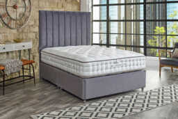 Tuft & Springs� Indulgence 1000 Mattress + Premium Divan Bed, Marine, 2 Drawer, Super King