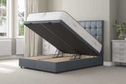 Tuft & Springs� Solace 2000 Extra Firm Mattress + Ottoman Divan Bed, Mink, End Ottoman, King Size