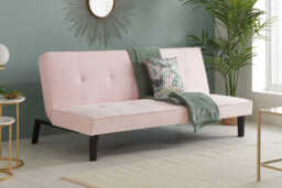 Aurora Pink Velvet Sofa Bed,