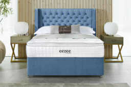 Sleepeezee Natural 3000 Pocket Latex Ortho Mattress + Premium Divan Bed, Silver, 4 Drawer, Double