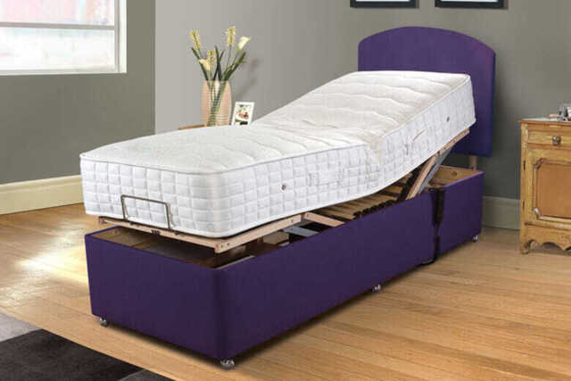 Uplift� Revitalise Cool Gel Hybrid Adjustable Bed and Mattress Set, Silver, No Drawer, 90x200