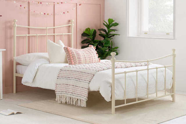 Emily Cream Bed, Single