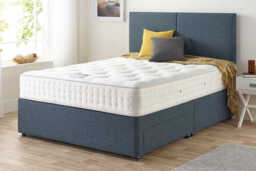 Relyon Guildford 1000 Mattress + Premium Divan Bed, Teal, 4 Drawer, Single