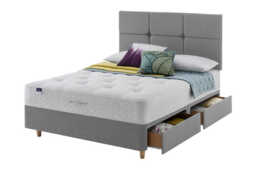 Silentnight Eco Comfort Miracoil Ortho Mattress + Premium Divan Bed, Carbon, 4 Drawer, Super King