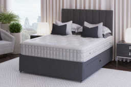 Sleepeezee Shetland Ortho Comfort Mattress + Premium Divan Bed, Silver, 2 Drawer, Single
