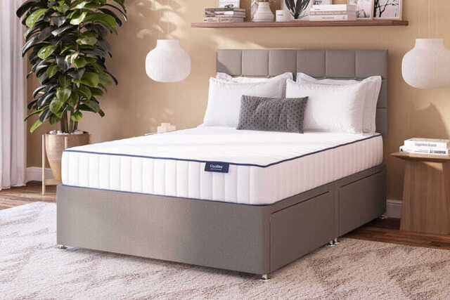 Coolflex� Essentials Pocket Mattress + Premium Divan Bed, Silver, 2 Drawer, Double