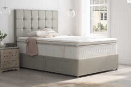 Premium Divan Bed, Cream, 4 Drawer, King Size