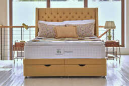 Sleepeezee Campaign for Wool Luxe 3700 Mattress + Premium Divan Bed, Carbon, 4 Drawer, Single