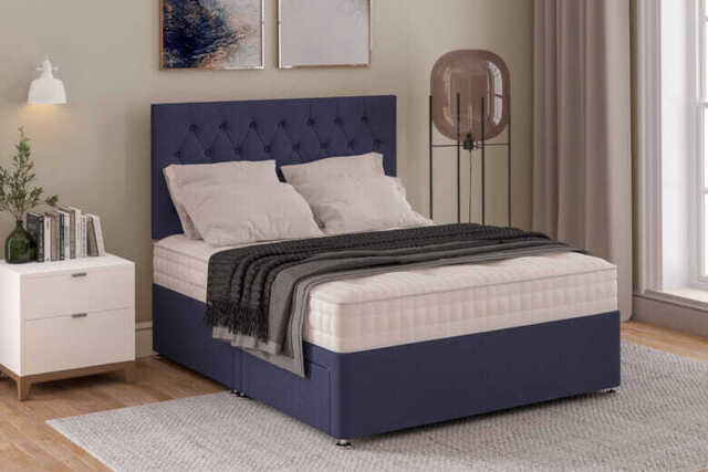 Hypnos Cotton Comfort Mattress + Premium Divan Bed, Carbon, No Drawer, King Size