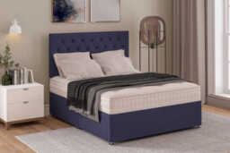 Hypnos Cotton Comfort Mattress + Premium Divan Bed, Carbon, No Drawer, King Size