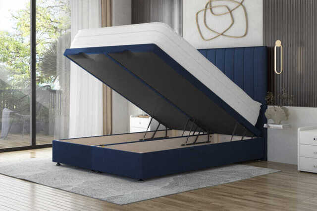 Spring King� Pocket Memory Ortho 1500 Mattress + Ottoman Divan Bed, Carbon, End Ottoman, Single