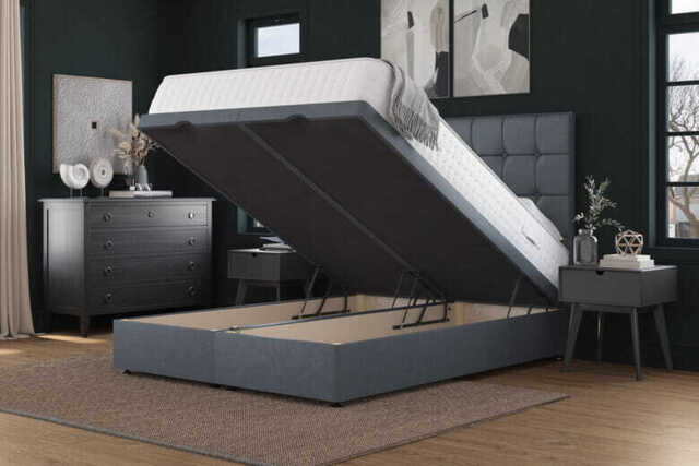 Spring King� Backcare Ultimate 3000 Mattress + Ottoman Divan Bed, Mink, End Ottoman, King Size