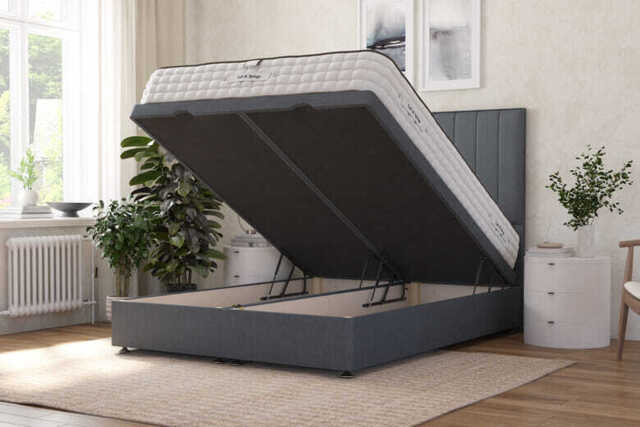 Tuft & Springs� Ortho Tranquility 5000 Mattress + Ottoman Divan Bed, Silver, End Ottoman, Single