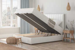 Classic Memory Foam Mattress + Ottoman Divan Bed, Carbon, End Ottoman, Double