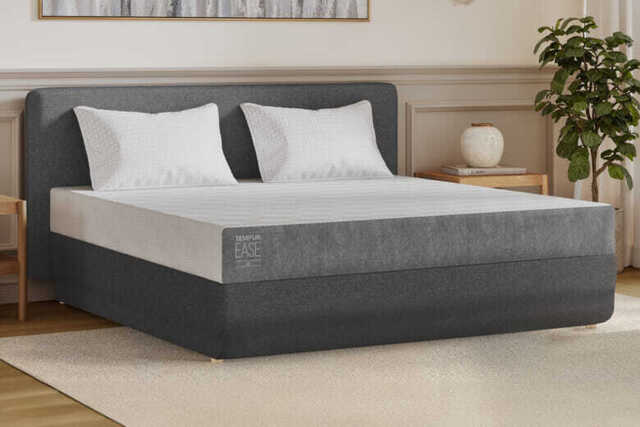 TEMPUR EASE� 20 Mattress + Premium Divan Bed, Silver, No Drawer, Double