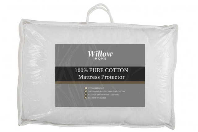 Willow Luxury 100% Cotton Mattress Protector, King Size