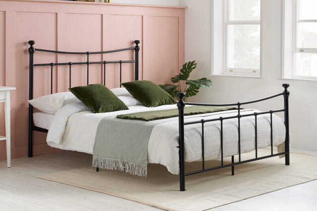Emily Black Bed, Small Double