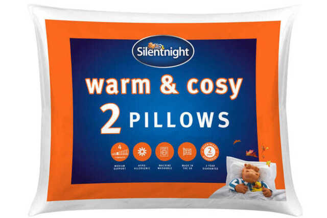 Silentnight Warm & Cosy Pillow Twin Pack, Pillow