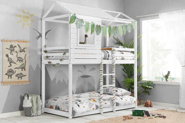 Adventure White Kids Bunk Bed, Single