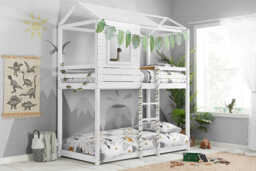 Adventure White Kids Bunk Bed, Single