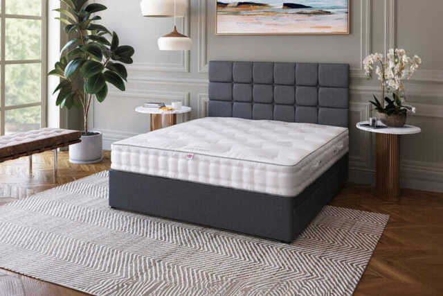Millbrook Regent Wool Ortho Mattress + Premium Divan Bed, Silver, No Drawer, Single