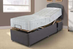 Uplift� Inspire Memory Hybrid Adjustable Bed and Mattress Set, Cream, 2 Drawer, 90 x200