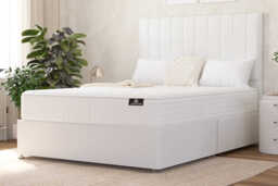 Spring King� Wool Ortho Pocket Mattress + Premium Divan Bed, Cream, 2 Drawer, Super King