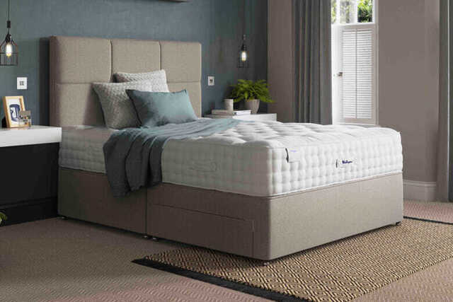Relyon Warwick 2350 Mattress + Premium Divan Bed, Cream, 4 Drawer, King Size