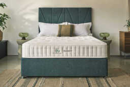 Sleepeezee Campaign for Wool Luxe 1200 Mattress + Premium Divan Bed , Silver, 4 Drawer, King Size