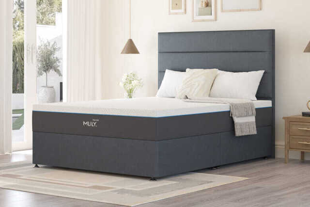 MLILY�? Polar 1800 Cool Gel Hybrid Mattress + Premium Divan Bed, Cream, 2 Drawer, King Size