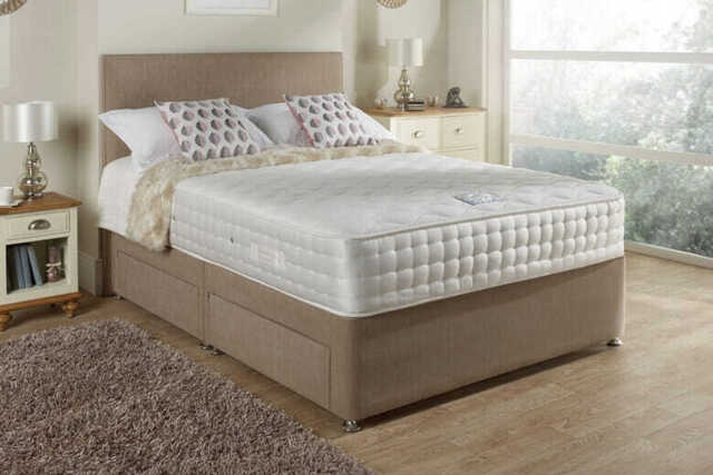 Relyon Chelsea 1500 Mattress + Premium Divan Bed, Teal, 4 Drawer, King Size