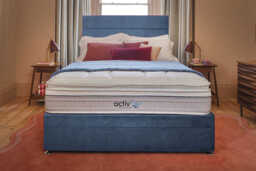 Sleepeezee ActivFlex Response 3600 Memory Mattress + Premium Divan Bed, Silver, No Drawer, Super King