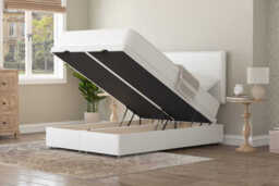 Jasmine Traditionally Sprung Mattress + Ottoman Divan Bed, Mink, End Ottoman, Single