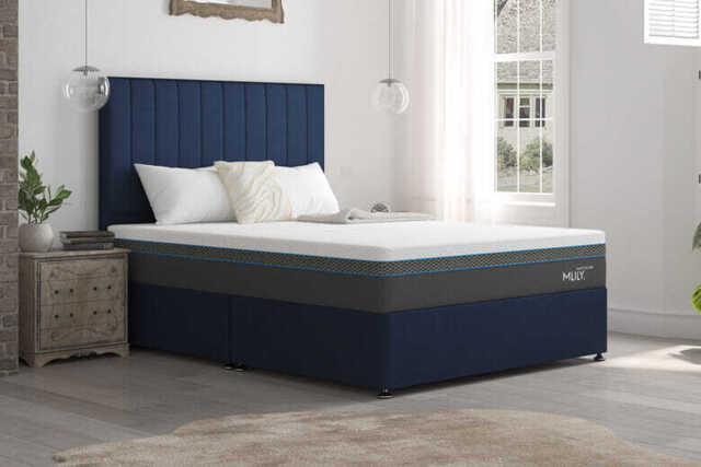 MLILY�? Summit Ortho 2800 Cool Gel Hybrid Mattress + Premium Divan Bed, Cream, 2 Drawer, Super King