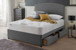 Rest Assured Venice Ortho 1400 Pocket Mattress + Premium Divan Bed, Silver, No Drawer, Double