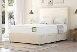 Highgrove Ashbourne Ortho 2000 Pocket Natural Mattress + Premium Divan Bed, Mink, 2 Drawer, Double