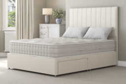 Hypnos Natural Sanctuary Ortho Mattress + Premium Divan Bed, Cream, 4 Drawer, Small Double