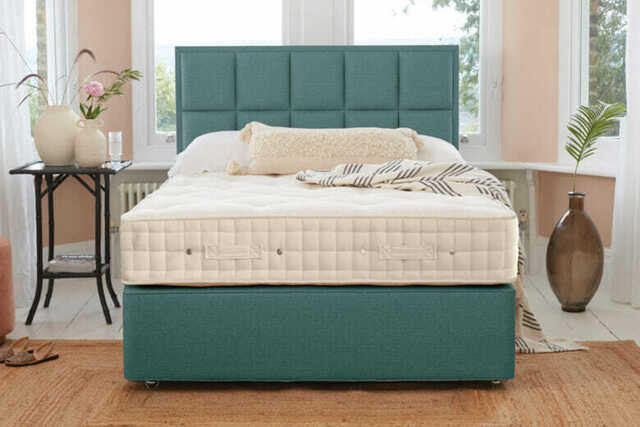 Hypnos Majesty Ortho Sublime Mattress + Premium Divan Bed, Mink, No Drawer, Single