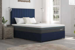 MLILY�? Summit Ortho 2800 Cool Gel Hybrid Mattress + Premium Divan Bed, Silver, 4 Drawer, Double
