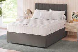 Sleepeezee Diamond Ortho Mattress + Premium Divan Bed, Silver, 2 Drawer, King Size