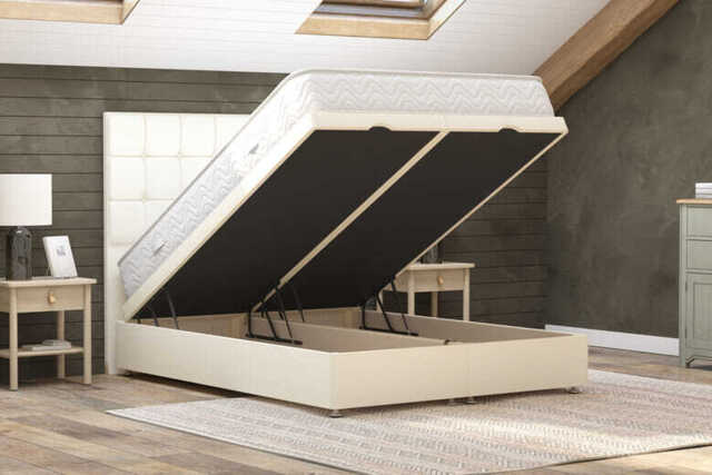 Spring King� Pocket Backcare 1500 Mattress + Ottoman Divan Bed, Mink, End Ottoman, Single