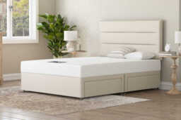 Everyday Pocket 1000 Hybrid Mattress + Premium Divan Bed, Silver, 4 Drawer, King Size