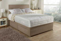 Relyon Chelsea 1500 Mattress + Premium Divan Bed, Silver, 2 Drawer, King Size